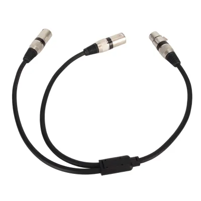 Obrázok produktu pre Kábel rozdeľovača XLR, kábel rozdeľovača XLR Y, kábel XLR female na dvojitý XLR male, kábel XLR female na 2 male, kábel rozdeľovača XLR 3 pin, kábel mikrofónového rozdeľovača Y