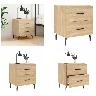 Produktbild von vidaXL Nachttisch Sonoma Eiche 40x35x47,5 cm Holzwerkstoff - Nachttisch - Nachttische - Schrank - Nachtschrank