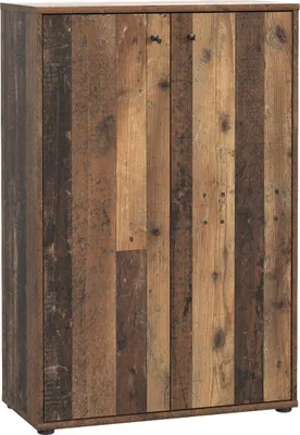 Image de Hochkommode >TEMPRA2< 2 Türen, 2 Böden, Old-Wood Vintage Dekor - 73,7x111,1x34,8cm (BxHxT)