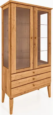 Produktbild von Vitrine ODYS aus Massivholz, Wildeiche Naturgeölt