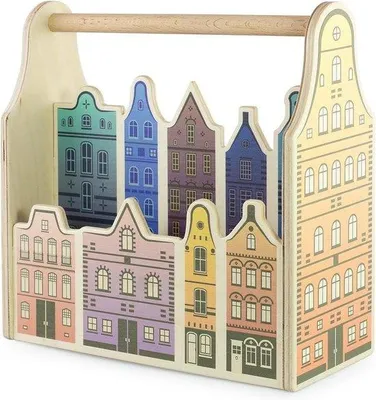 Produktbild von Famanu Büroorganizer Holz Amsterdam - mit Fächern für Stifte und Papier