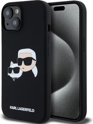 Produktbild von Fall Karl Lagerfeld Silikon Karl&Choupette Magsafe Na Iphone 15 / 14 / 13 - Czarne