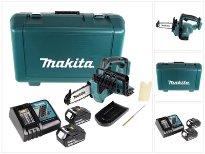 Obrázek produktu pro Makita DUC122RTE, 11,5 cm, 5 m/s, 25,4 / 4 mm (1 / 4"), Černá, Modrá, Baterie, 5 Ah