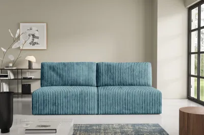 Produktbild von Intenso Modular Cord Schlafsofa mit Schlaffunktion BERGE, Blau