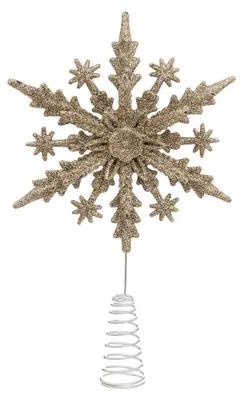 Obrázok produktu pre Vianočný stromček, trblietavá snehová vločka, 22 cm