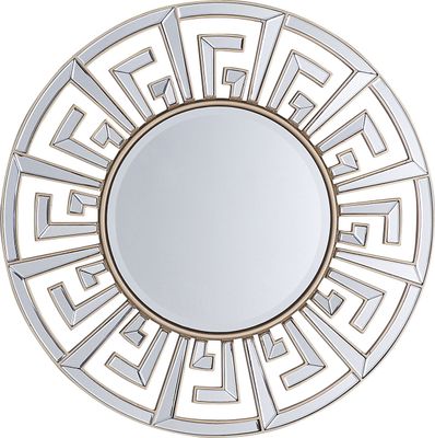 BELIANI Wandspiegel Gold Glas Metall Rund 70 cm Glamour