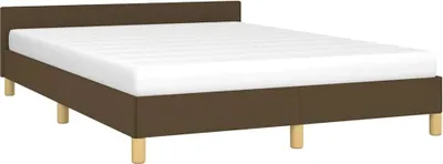 Produktbild von vidaXL Bettgestell ohne Matratze Dunkelbraun 140x200 cm Stoff