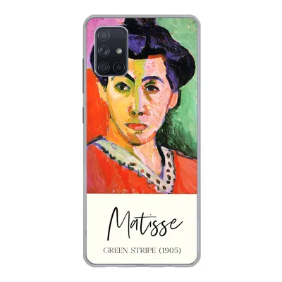 Produktbild von MuchoWow® Handyhülle Schutzhülle Hülle für Samsung Galaxy A71 Matisse - Grüner Streifen (1905) - Alte Meister Silikon Softcase Handy Hülle - Kartenbesitzer