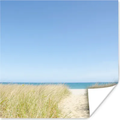 Produktbild von MuchoWow® Poster Pfad - Düne - Meer 75x75 cm - Wand Dekoration
