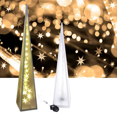 Obrázok produktu pre Pyramída LED rotujúce hviezdy 12*12*45cm