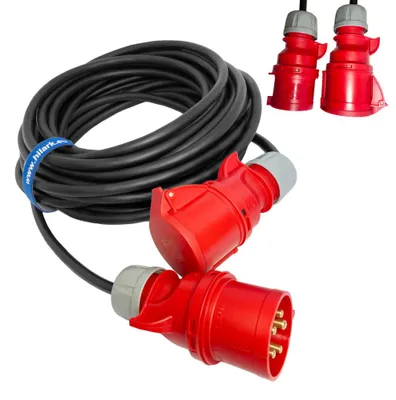 Image de Rallonge triphasée CEE en caoutchouc H07RN-F 5x4mm² 30m 32A