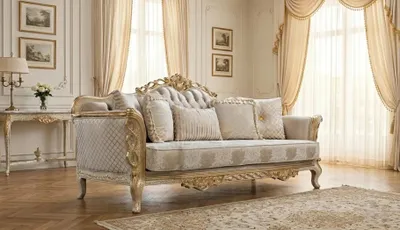 Immagine prodotto di Elegante divano a tre posti dal design classico e confortevole