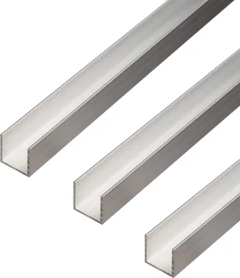 Produktbild von Alberts U-Profil | Aluminium, natur | 1000 x 20 x 20 mm | 3er Set