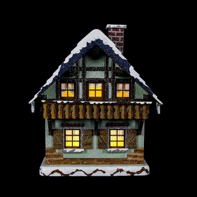Produktbild von Winterhaus mit Balkon (15cm) von Hubrig Volkskunst