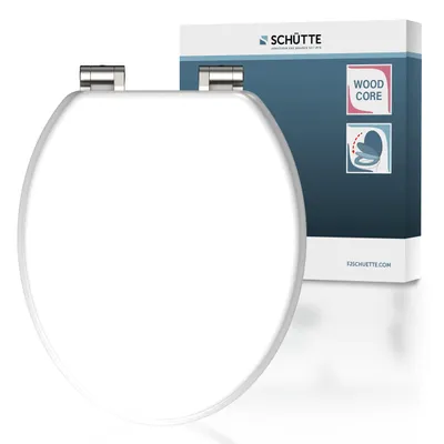 Produktbild von SCHÜTTE Holzkern WC-Sitz WHITE, mit Absenkautomatik