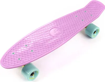 Produktbild von Skateboard Komplette 22" Mini Cruiser Board Retro Komplettboard für Anfänger Kinder Jugendliche Erwachsene, 56x15cm Meteor pastellrosa/mint/gelb