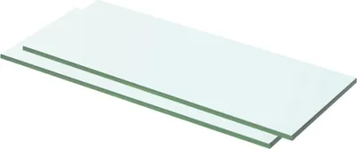 Zdjęcie produktu dla Półki, 2 szt., panel z bezbarwnego szkła, 50 x 15 cm