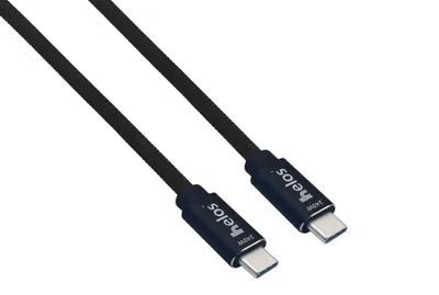 Obrázok produktu pre Kábel Helos USB-C 240 W na rýchle nabíjanie, USB-C na USB-C, s nylonovým opletením, 1,0 m