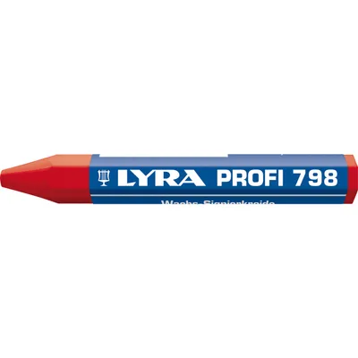 Produktbild von LYRA Wachskreide 798 Sechskantform rot Inhalt 12 Stück