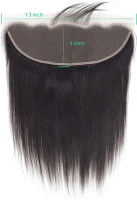 Productafbeelding van Haarverlenging van menselijk haar, 150% dichtheid, natuurlijke kleuropties, 13X4 sluiting, Remy-haar, 20 inch