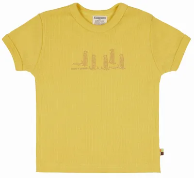 Produktbild von loud + proud T-Shirt Derby Rib mit Druck, GOTS