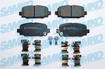 Produktbild von SAMKO Bremsbeläge Satz Hinten Bremsklötze für JEEP Compass (MP, M6) 5SP2183K