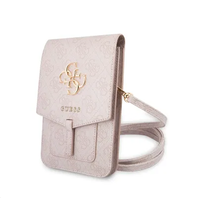 Produktbild von Guess Kunstleder Handytasche Mit Metalllogo 4g Beige  Beige One Size
