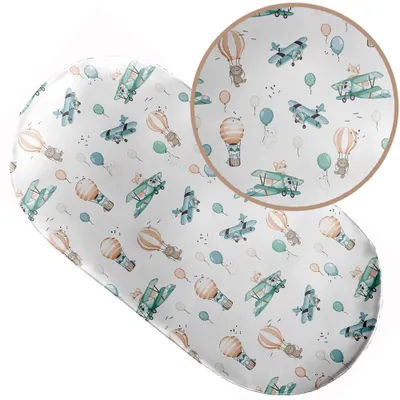 Produktbild von Spannbettlaken mit Gummizug 38x80 cm für Kinderwagen Moseskorb Wiege 100% Baumwolle