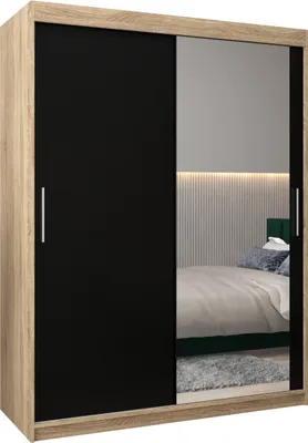 Produktbild von Kleiderschrank, Schiebetürenschrank Schlafzimmer, Schrank mit Spiegel TOKYO 2 150 cm