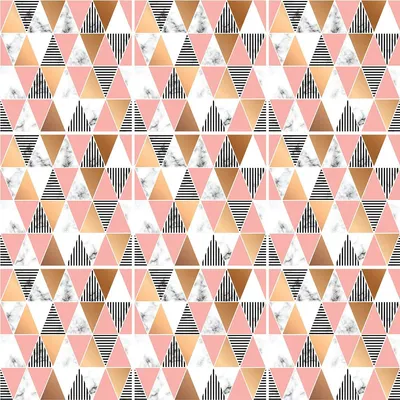 Immagine prodotto di Adesivi autoadesivi per piastrelle per cucina e bagno – 9 eleganti adesivi geometrici effetto marmo – 9 adesivi da 20 x 20 cm
