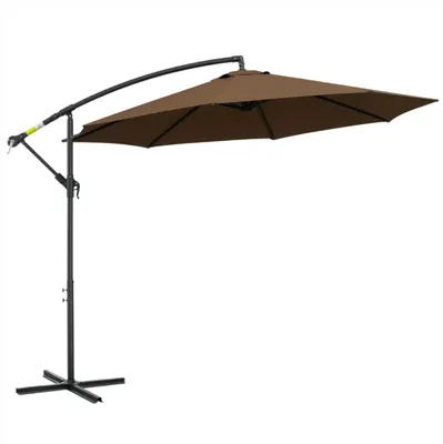 Produktbild von Sonnenschirm mit Kurbel Wetterbeständig Gartenschirm 3 m x 3 m x 2,5 m