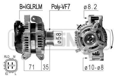 Produktbild von ERA 210842A Lichtmaschine Generator LiMa 100A 14V für TOYOTA AURIS (NRE15, ZZE15, ADE15, ZRE15, NDE15) AVENSIS Station Wagon (ZRT27, ADT27) Verso