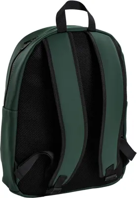 Produktbild von Daniel Ray Rucksack Montgomery aus matten Polyurethan- Tasche mit gepolsterten Laptopfach in Dark Green