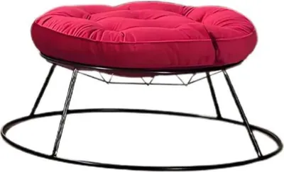 Immagine prodotto di Sgabello da giardino rosso di design Sgabello imbottito moderno Pouf in tessuto