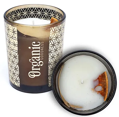 Produktbild von Organic Goodness Duftkerze Mandarine und Lorbeerblatt – Packung mit 6 Stück – 200 g