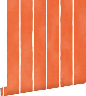 Immagine prodotto di ESTAhome carta da parati a strisce arancione e bianco 50 x 900 cm
