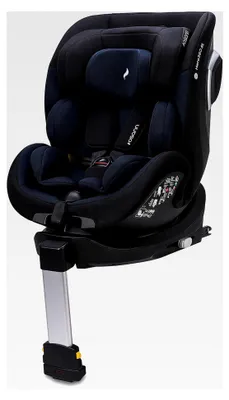 Produktbild von Hero360 SL i-Size drehbarer Kindersitz mit Standfuß Reboarder (40-105 cm) - Twill Navy