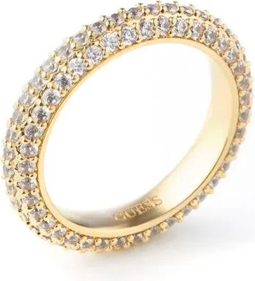 Image de Etincelante bague plaquée or avec zirconium Infinity JUBR04672JWYG - Circonférence : 52 mm.