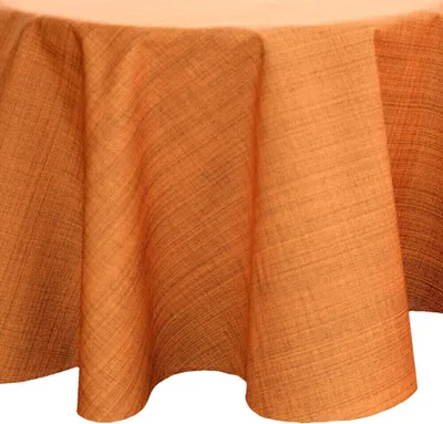 Produktbild von Outdoor Garten-Tischdecke orange rund 145 cm abwaschbar