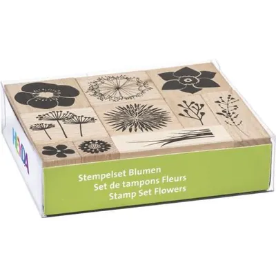 Immagine prodotto di Heyda 204888690 Set di timbri "Fiori" 12 x 10 x 3 cm