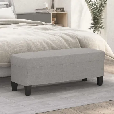 Produktbild von Möbel Sitzbank Hellgrau 100x35x41 cm Stoff - Gartenbänke 349451