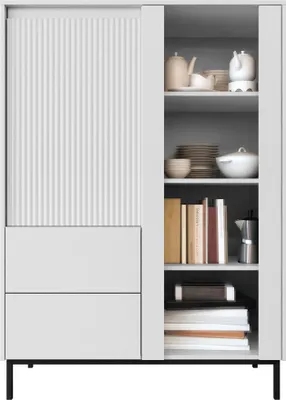 Produktbild von MIRJAN24 Vitrine Ozmi 2D2S, Vitrine vom Hersteller (Farbe: Weiß)