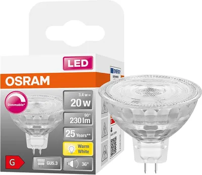 Produktbild von LED Reflektorlampe MR16 3,4W GU5,3 230lm 2700K 36° dim