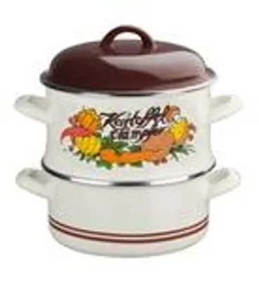 Immagine prodotto di Vaporiera GSW per patate e verdure 18 cm con coperchio, 565059, acciaio smaltato, circa 2,0 L / circa 3,0 L