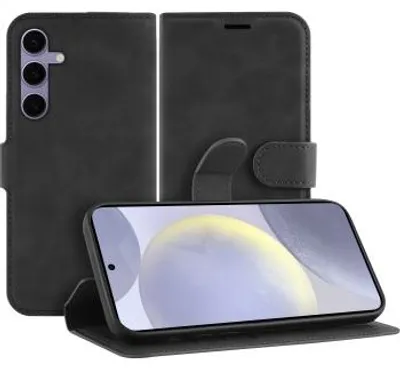 Image de Just-in-Case Just in CasePolyuréthaneLeather Book Case Black Samsung Galaxy S24+