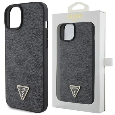 Zdjęcie produktu dla Guess Guhcp15Sp4Tdpk Iphone 15 6.1" Czarny/Black Hardcase Leather 4G Diamond Triangle