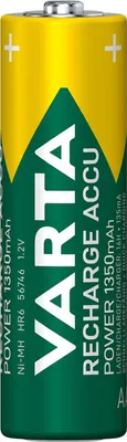Produktbild von Varta Ready2Use HR06 1350 mAh, Wiederaufladbarer Akku, AA, Nickel-Metallhydrid (NiMH), 4 Stück(e), 1350 mAh, Grün
