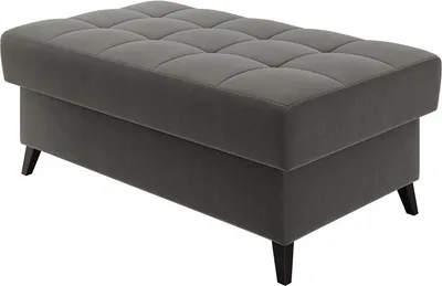 Produktbild von MIRJAN24 Sitzhocker Nord, Polsterhocker vom Hersteller, Rechteckig Hocker mit Holzfüße (Farbe: Magic Velvet 2217)