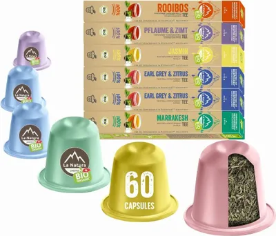 Produktbild von Ochutnávkové balení 60 čajových kapslí | La Natura Lifestyle Organic 126g| Kompatibilní s Nespresso®*³