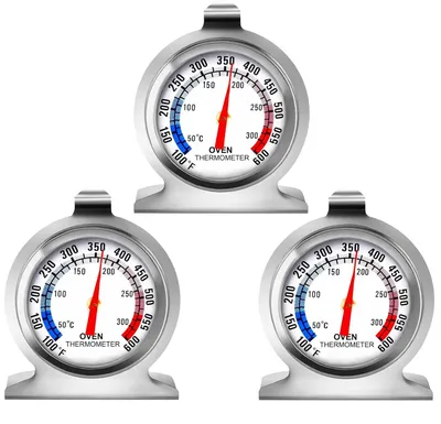 Imagen del producto de Termómetro para horno, analógico, rango de 50-300°C, de acero inoxidable, para horno y parrilla